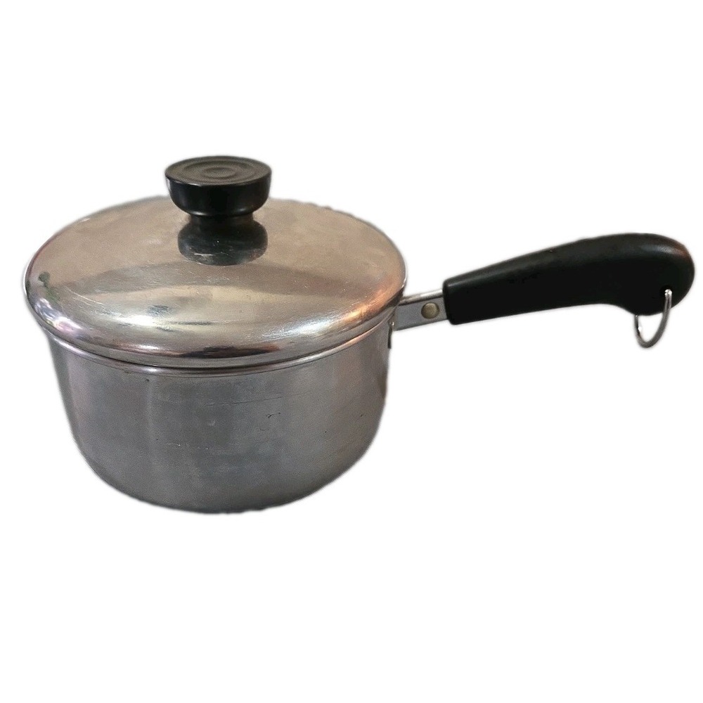Vtg Revere Ware 1.5 Qt Saucepan Lid Stainless Copper Bottom Clinton IL USA 97-A
